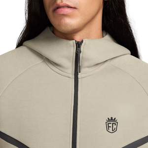 Chaqueta Deportiva con Capucha y Cremallera Completa para Hombre, de Forro Polar Técnico, Color Caqui, Ligera, Cálida, para Entrenamiento Atlético, Ropa Deportiva Premium - Product Image 5