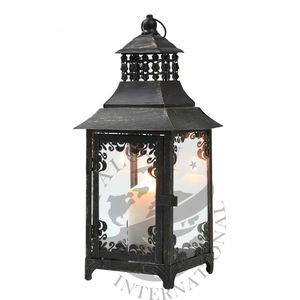 US Free shipping Vintage Iron Lantern Outdoor <b>Hanging</b> Black <b>Candle</b> Holder Classic Wedding Event Decor Lantern Without <b>Candle</b> - Product Image 1