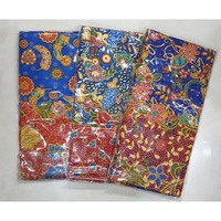 Kain Batik Malaysia 100% Katun 118cm x 180cm Cetak Mesin Motif Bunga Bahan Pakaian Etnik