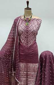 <b>Pink</b> Traditional Bandhani Silk <b>Salwar</b> <b>Kameez</b> Set Women-Ethnic Festive Party Wear Wrinkle-Free Moisture Wicking Reversible Quick - Product Image 2