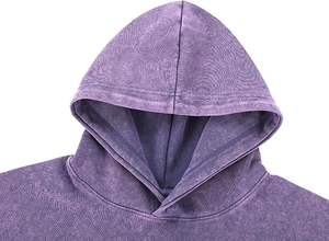 Acid Wash Hombres Sudadera con capucha Sudadera de gran tamaño Personalizar Streetwear Vintage Hombres French Terry Hoodie Cotton Fleece Hombre Hoodie - Product Image 3