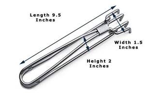 Gold Tone Metal <b>Serving</b> <b>Tongs</b> Handmade Handle with Double Twisted Wire Multi-Purpose Utensil for Everyday and Party Use - Product Image 6