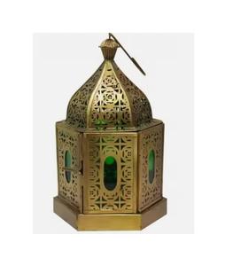 Home Decor Moroccan Vintage <b>Lantern</b> for Hanging and Desktop Both Golden <b>Mini</b> Laser Cut Designer <b>Lantern</b> - Product Image 1