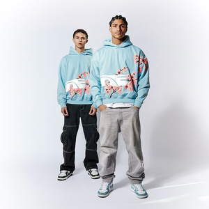Sudaderas básicas de mezcla de algodón para hombre Sudaderas con capucha de entrenamiento de invierno de peso pesado - Product Image 6
