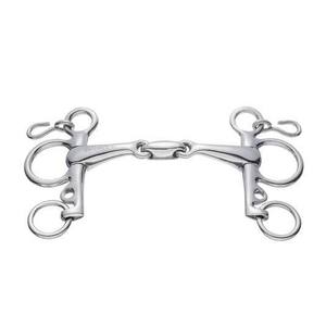 Bits occidentaux en acier inoxydable de haute qualité Pelham Double joint lien ovale meilleure qualité équipement d'équitation en gros - Product Image 2