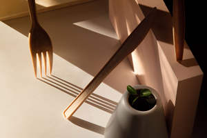 Cucharas de madera de estilo nórdico para restaurante y diseño de hotel Cubiertos naturales con acabado pintado para decoración de cocina Fiestas - Product Image 6