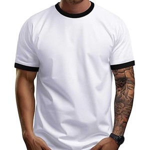 Vente en gros de t-shirts en jersey de coton filés à la machine Sonnerie en polyester avec logo personnalisé Vente en gros de t-shirts - Product Image 1