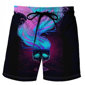 Pantalones cortos de baño para hombre con estampado de cuadros florales personalizados al por mayor, bota elegante, bikinis cortos de maternidad para gimnasio, ropa de playa de talla grande tejida - Product Image 3