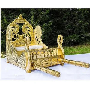Epic Wedding Bride Entrance Peacock <b>Doli</b> Dazzling Dulhan Entrance Wooden Wedding <b>Doli</b> Impressive Indian Bridal Entrance Palki - Product Image 5