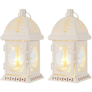 Linternas de hierro marroquíes, decoración navideña impresa en 4 colores, portavelas de Metal, tarros para el hogar, sala de estar, boda, fiesta, uso doméstico - Product Image 2