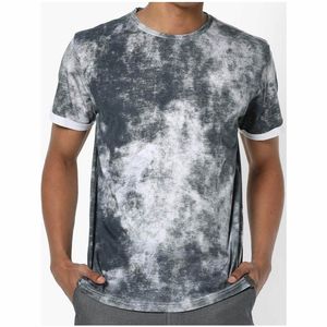T-shirt pour homme T-shirt vintage lourd personnalisé 100% coton délavé à l'acide motif uni vieilli de haute qualité - Product Image 1