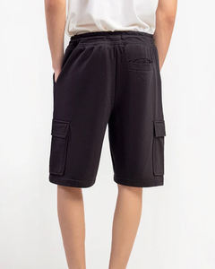 กางเกงขาสั้นคาร์โก้ผ้าฟลีซแคนวาสสำหรับผู้ชายสไตล์คลาสสิก ใส่สบายๆ ในฤดูร้อน เอวยางยืด ระบายอากาศได้ดี เป็นมิตรกับสิ่งแวดล้อม - Product Image 5