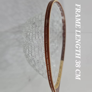 ชุดตาข่ายปลาเทราท์ตาข่ายไม้สำหรับตกปลาพร้อมตาข่ายเนลอนและตะขอแขวนแบบยืดหยุ่น - Product Image 1