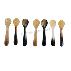 Cubertería de cuerno de búfalo de primera calidad, cuchara de sopa de cuerno de vaca y vajilla de cuerno de café para la mejor venta a precio con descuento - Product Image 1