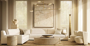 Table basse ronde extensible en bambou moderne, style colonne romaine, pour chambre et salon - Product Image 3