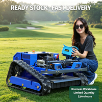 Tondeuse à gazon RC de type chenillé CE EPA, robot tondeuse à gazon télécommandé tout-terrain avec chenilles en caoutchouc pour jardin et verger
