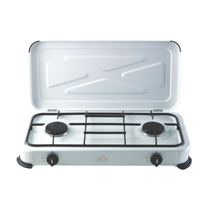 Fornello a Gas a 2 Fuochi con Coperchio - Product Image 1