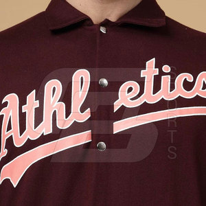 Venta al por mayor de alta calidad de los hombres de pie chaquetas universitarias de invierno de manga alta de estilo de la calle de diseño personalizado con cremallera no tejida - Product Image 4