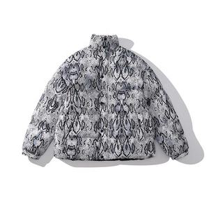 Chaqueta acolchada unisex acolchada de cuello alto con cuello levantado de invierno personalizada, servicio OEM, chaqueta acolchada unisex con estampado de sublimación 3D - Product Image 3