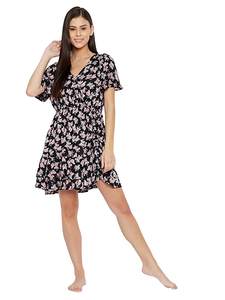 Top vente femmes été décontracté élégant imprimé fleuri à manches courtes ou longues robe de haute qualité mode longues Maxi robes articles - Product Image 2