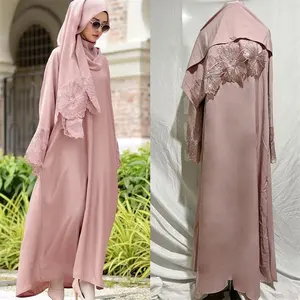 Roupas islâmicas brancas dubai luxuosas khimar modestas noites abaya vestido de casamento muçulmano feminino