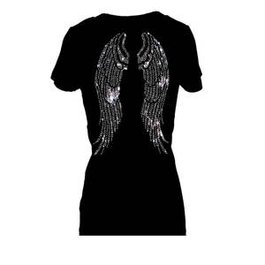 Meilleure vente strass t-shirt femmes 2024 nouvelle mode couleur strass t-shirt femmes tenue décontracté strass t-shirt - Product Image 3