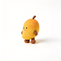 Vente en gros de poupées en peluche de fruits mignons et doux, poupée en peluche de mangue de dessin animé très populaire, jouet en peluche de mangue personnalisé