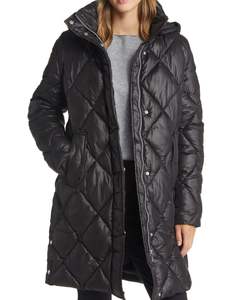 Custom Black <b>Women</b> Long Quilted Puffer Jacket Hooded Winter Warm <b>Coat</b> <b>Lightweight</b> Insulated Outerwear OEM Custom Manufacturer - Product Image 1