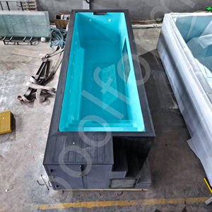 Piscine hors sol rectangulaire autoportante en fibre de verre, spa de luxe, spa extérieur, piscine - Product Image 4