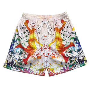 กางเกงขาสั้นชายหาดพิมพ์ลายกราฟิกสำหรับผู้ชายกางเกงขาสั้นพิมพ์ลายแบบผูกเชือกแบบลำลองสำหรับฤดูร้อน - Product Image 3