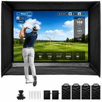 Enceinte de simulateur de golf à 2 couches haute résistance aux impacts avec installation facile, filet de protection pour entraînement extérieur, taille personnalisée, OEM ODM