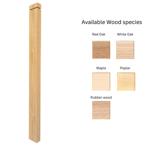 Escalera de madera elegante moderna ajustable duradera de alta calidad poste de madera de goma maciza con muesca de una sola ranura Bacony EFS - Product Image 3