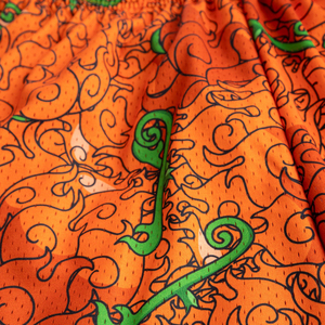 Shorts de basket-ball personnalisés pour hommes en polyester OEM, broderie, design personnalisé, double maille, sublimation, vintage, pour l'été - Product Image 6