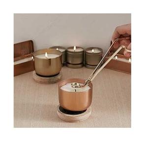 Tahura Export Pots à bougies de luxe pour bureau à domicile Mariage Pots à bougies vides Pots à bougies en métal et bol avec et sans couvercle - Product Image 1