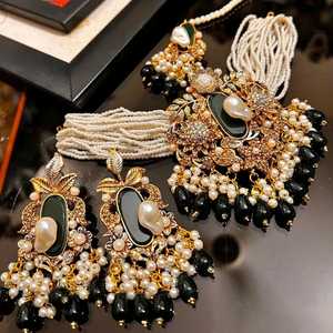 Conjunto de joyería de cristal de aleación chapada en rodio de gota de lágrima de lujo para mujer, joyería de compromiso de boda y fiesta de cristal austriaco Rubí - Product Image 3