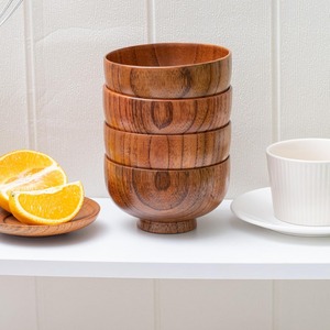 Restaurante comedor vajilla Acacia tazón de fideos de madera al por mayor cuencos de madera para servir precio competitivo - Product Image 5