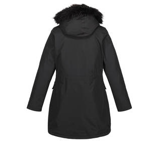 Meilleure vente femmes élégant hiver Parka veste respirant de haute qualité Long manteau fourrure décoration fermeture à glissière coton remplissage - Product Image 6