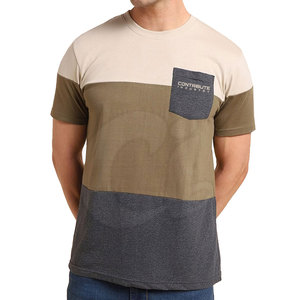 Nouveauté T-shirts pour hommes de couleur unie 100% coton tricoté écologique à séchage rapide de qualité durable Coupe classique - Product Image 1