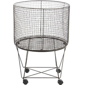 Industrial Style Iron <b>Laundry</b> <b>Basket</b> For Modern Apartments Bringing Unique Decorative Touch To Interiors - Product Image 3