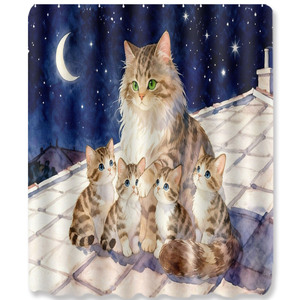 Custom Printed Shower Shower <b>Curtain</b> for Bathroom Waterproof Polyester <b>with</b> <b>Hooks</b> - Product Image 2