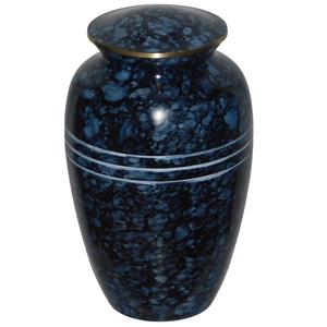 High Quality Modern Brass Cremation Urns With Lining Design Blue Marble Finished For Human Ashes Metal <b>Funeral</b> <b>Supplies</b> - Product Image 1
