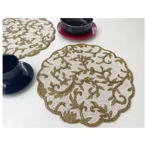 In-demand placemats embroidered and beaded <b>table</b> runner and Perfect for home dining or wedding decor. at a budget-friendly price - Product Image 6