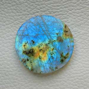 GIA Certified 30mm <b>Blue</b> Labradorite Pendant Necklace Natural Quartz <b>Crystal</b> Pear Shape Cabochon Loose Gemstones Jewelry - Product Image 3