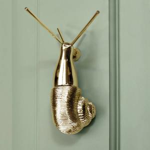 Snail Design <b>Door</b> Knocker Gold Mirror Finished Perfect <b>For</b> Home Office Hotel Front <b>Door</b> Garden Gate and Decorative Accent - Product Image 3