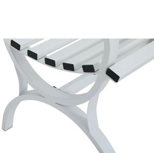 New design steel white outdoor <b>bench</b> for home outdoor furniture sitting chair general place patio garden park made in india 2023 - Product Image 2