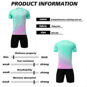 Offre Spéciale 2025 à manches courtes hommes Football maillot ensemble personnalisé Sport maillot ensemble gratuit maquette Football uniforme - Product Image 6