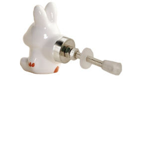 Fait à la main bébé lapin enfants boutons en céramique tiroir armoire poignée tire pour armoire cuisine commode chambre salon-industriel - Product Image 2