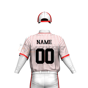 Conjunto de uniforme de béisbol con impresión por sublimación de Jersey y pantalones con nombre del equipo de tela ligera ideal para jóvenes a la venta - Product Image 3
