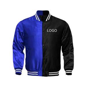 Veste bomber universitaire personnalisée pour homme, décontractée, chauffante, avec col montant et logo sur le devant - Product Image 5