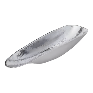 La mejor calidad, forma de barco martillado, plato pulido de Color plateado de Metal, decoración del hogar, restaurante, Hotel - Product Image 1